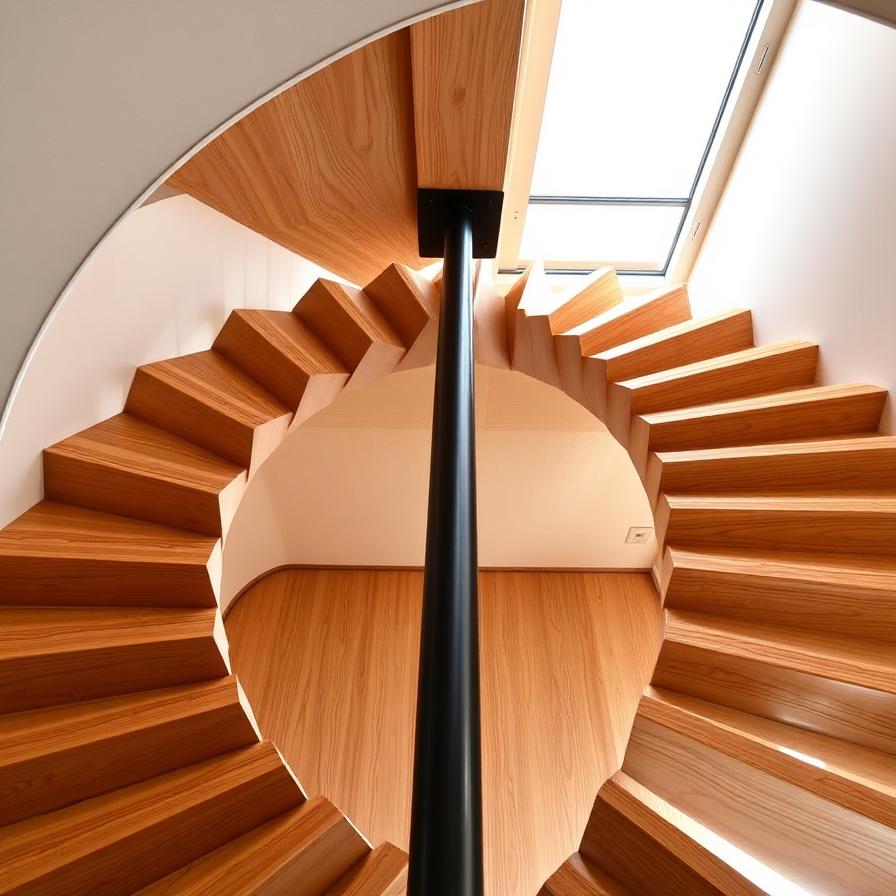Wendeltreppe aus Holz