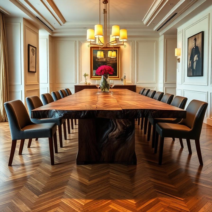 Massiver Holzesstisch